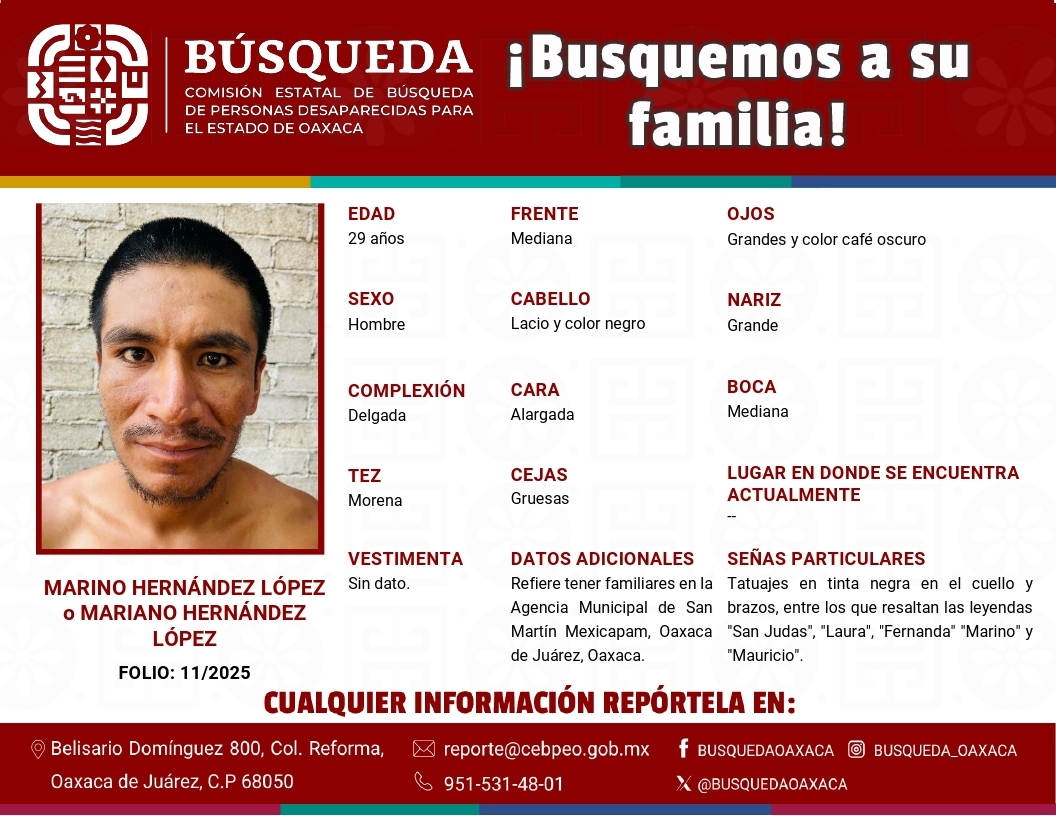MARINO HERNÁNDEZ LÓPEZ o MARIANO HERNÁNDEZ LÓPEZ