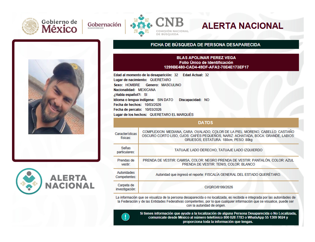 BLAS APOLINAR PEREZ VEGA