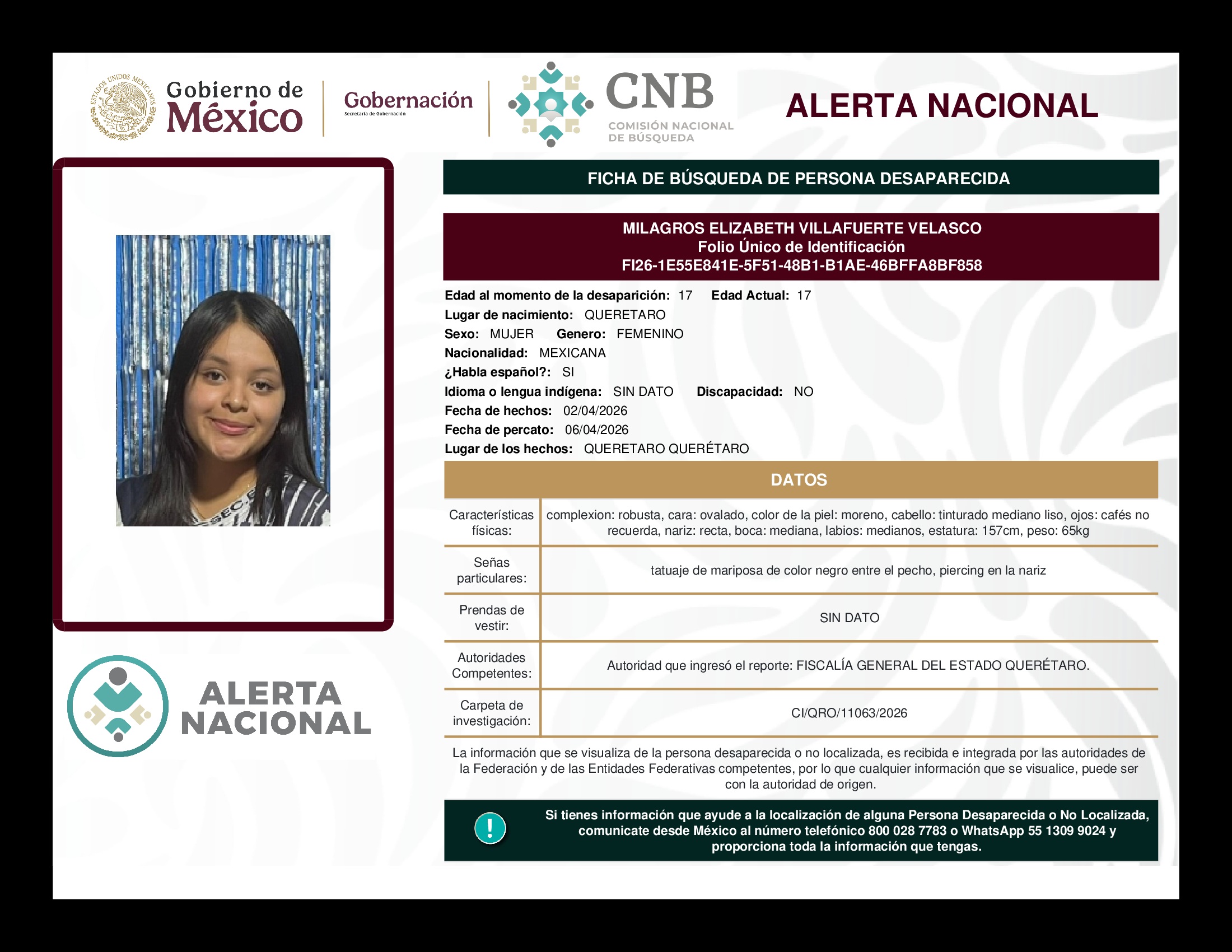 MILAGROS ELIZABETH VILLAFUERTE VELASCO